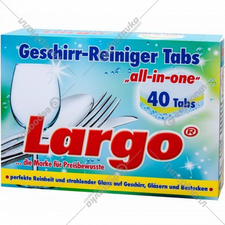 Таблетки для посудомоечной машины «Largo» 60115, All in, 40 шт