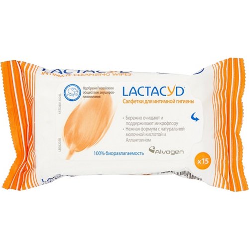 Салфетки для интимной гигиены «Lactacyd» Intimes, 15 шт