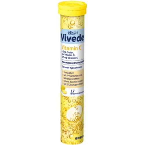 Витамины «Vivede» Vitamin C+Zinc, Selen+Vitamin D3, 17 таблеток