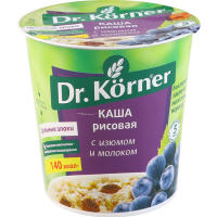 

Каша б/п"DR.CORNER"(рис/изюм+молоко)50г