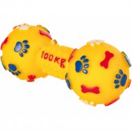Игрушка для собаки «Гантель с футбольными мячикамиl» 15 см