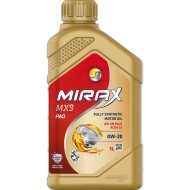 Масло моторное «Mirax» синтетическое, MX9 SAE 0W20 ACEA С5 АРI SN plus, 1 л