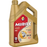 Масло моторное «Mirax» синтетическое, MX9 SAE 0W20 ACEA С5 АРI SN plus, 4 л