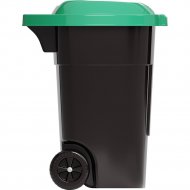 Бак для мусора «Альтернатива» М4663, черный/зеленый, 65 л