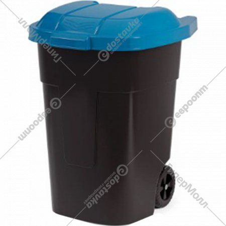 Бак для мусора «Альтернатива» М4664, черный/синий, 65 л