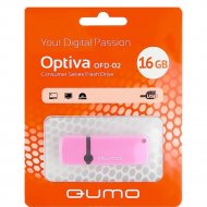 USB Flash «Qumo» Optiva 02 16GB 2.0, QM16GUD-OP2-pink