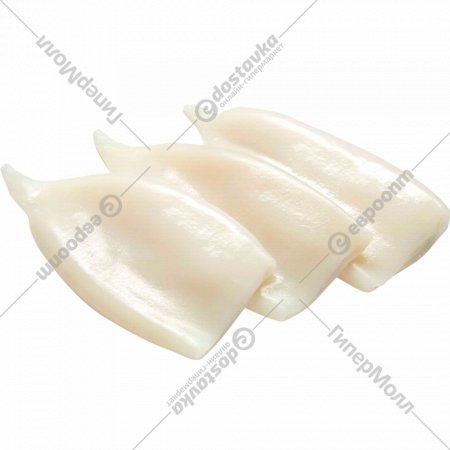 Трубочки кальмара «Белое Море» очищеные, без кожи, 1 кг