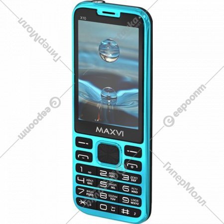 Мобильный телефон «Maxvi» X10, +ЗУ WC-111 microusb, Aqua blue