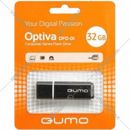 USB Flash «Qumo» Optiva 01 32GB 2.0, QM32GUD-OP1-black