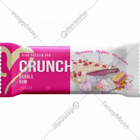 Батончик протеиновый «Crunch» со вкусом бабл гам, 60 г