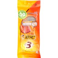 Станок для бритья мужской «BIC» 3 лезвия, 4 шт