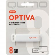 USB Flash «Qumo» Optiva 01 8GB 2.0, QM8GUD-OP1-white