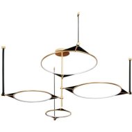 Люстра «Odeon Light» Vikema, L-Vision ODL23 377, 4995/150L, матовый золотой/черный/металл/акрил