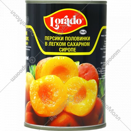 Персики консервированные «Lorado» в легком сиропе, 425 мл