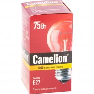 Лампа накаливания «Camelion» ЛОН прозрачная, 75/А/CL/Е27, 75 Вт