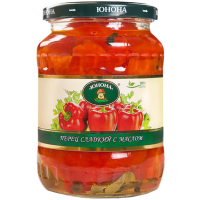 

Перец сладкий"ЮНОНА"(марин.с маслом)700г