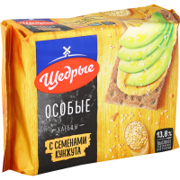 

Хлебцы"ЩЕДРЫЕ"(ржан-пшен с сем кунж)200г