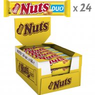 Уп. Шоколадный батончик «Nuts» мега байт, 24х66 г