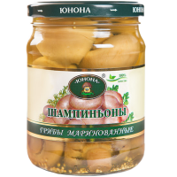 

Грибы маринованные"ЮНОНА"(шамп.)500г