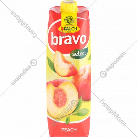 Напиток сокосодержащий негазированный «Bravo» с персиком, 1 л