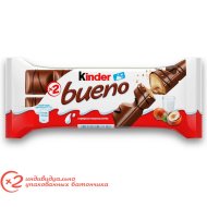 Вафли «Kinder» Bueno, молоко и лесные орехи, 43 г