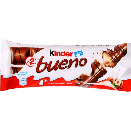 Вафли «Kinder Bueno» В молочном шоколаде, 43 г