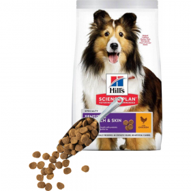 Корм для собак средних пород «Hill's» Science Plan Sensitive Stomach & Skin, с курицей, 1 кг, фасовка 0,35 - 0,4 кг