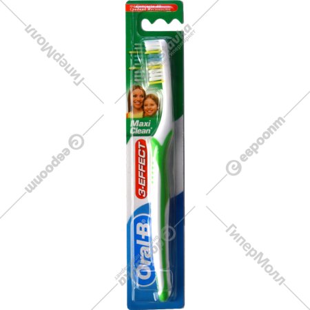 Зубная щетка «Oral-B» 3-Effect Maxi Clean» зеленый, 1 шт