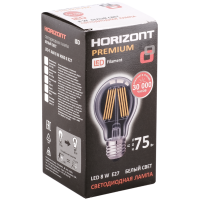 

Лампа светод"HORIZONT"(A60 8W 4000K E27)