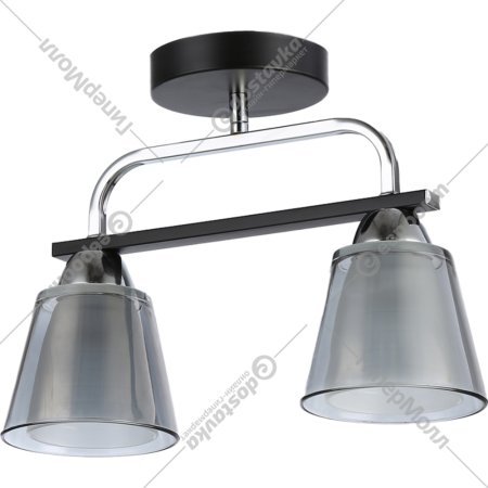 Потолочный светильник «Ambrella light» TR303231/2 BK/CH/SM/FR, черный/хром/дымчатый/белый