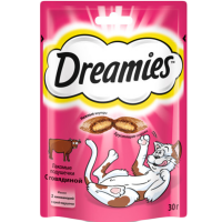 

Лакомство"DREAMIES"(д/кошек,гов,под)30г