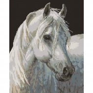 Алмазная мозаика «PaintBoy» Белая лошадь, GF069