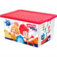 Детский ящик для хранения «Lalababy» Фиксики, 1320КР, красный, 57 л