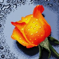 Алмазная мозаика «PaintBoy» Бутон желтой розы, DF064
