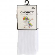 Колготки детские «Chobot» 70-07, белый, рубчик, размер 128-134