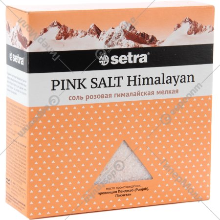 Соль пищевая «Setra» гималайская розовая мелкая, 500 г