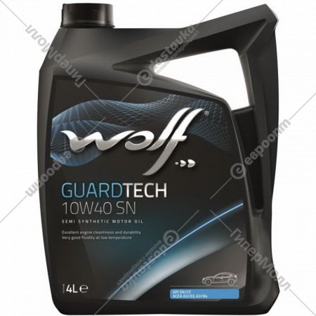 Масло моторное «Wolf» GuardTech, 10W-40 SN, 16127/4, 4 л