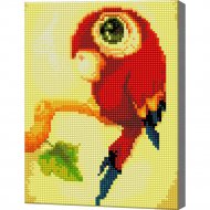Алмазная мозаика «PaintBoy» Красный попугай, CF051