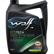 Масло моторное «Wolf» EcoTech,5W20, SP/RC G6 FE, 16154/5, 5 л
