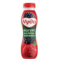 

Йогурт "ЧУДО" (малина-ежев. 2.4%) 270г