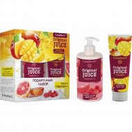 Подарочный набор «Compliment» Original Juice, №1491, манго и грейпфрут, мыло-уход для рук+бальзам для рук, 320+100 мл