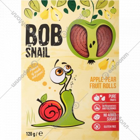 Конфеты яблочно-грушевые «Bob Snail» натуральные, 120 г