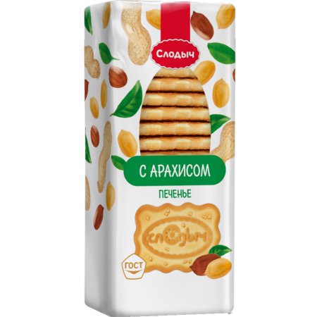 Печенье «Слодыч» сахарное, с арахисом