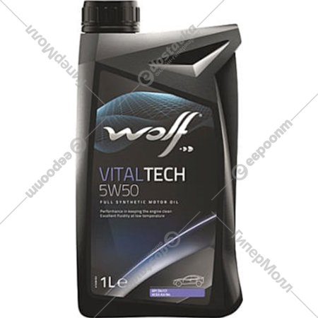 Масло моторное «Wolf» VitalTech, 5W50, 1 л