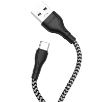 

USB-кабель"BOROFONE"(BX39Type-C,чер-бел)
