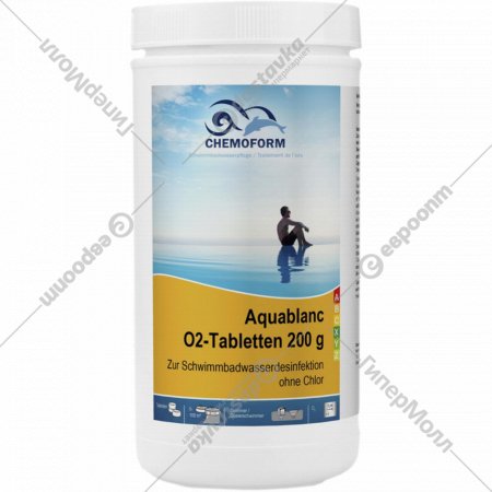 Средство для бассейна дезинфицирующее «Chemoform» Аквабланк О2 в таблетках по 200 г, 1 кг