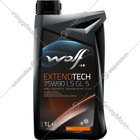 Масло трансмиссионное «Wolf» ExtendTech, 75W-90 LS GL 5, 2410/1, 1 л