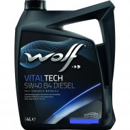 Масло моторное «Wolf» VitalTech, 5W-40, B4 Diesel, 26116/4, 4 л