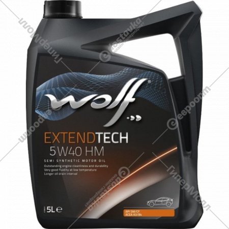 Масло моторное «Wolf» ExtendTech, 5W-40 HM, 28116/5, 5 л
