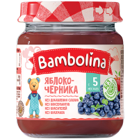 

Пюре из яблок и черники "BAMBOLINA" 100г